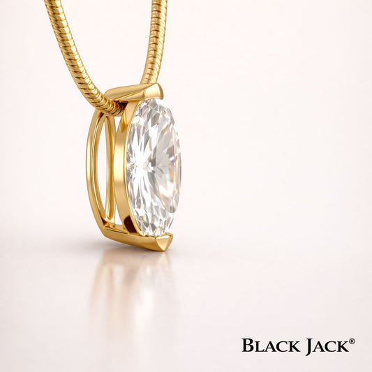 Marquise cut stone Diamond Pendant memorial jewellery