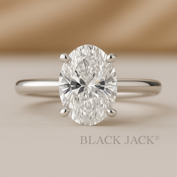 1.00 CT Oval Memory Diamond Ring – Lab Grown from Pet or Human Ashes/Hair in White Gold