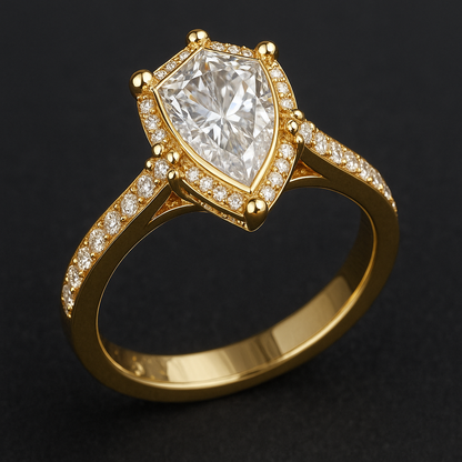 Eternal One™ – 1/1 Limited Edition Memory Diamond Ring | Pet & Human Ashes to Diamond | 22K Yellow Gold | Black Jack® Memory