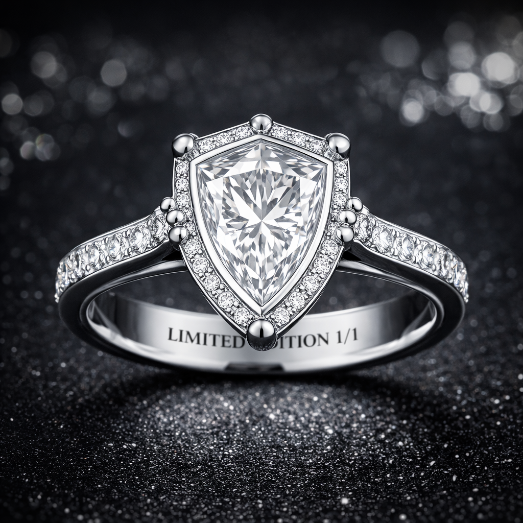 Eternal One™ – 1/1 Limited Edition Memory Diamond Ring | Pet & Human Ashes to Diamond | 22K Yellow Gold | Black Jack® Memory