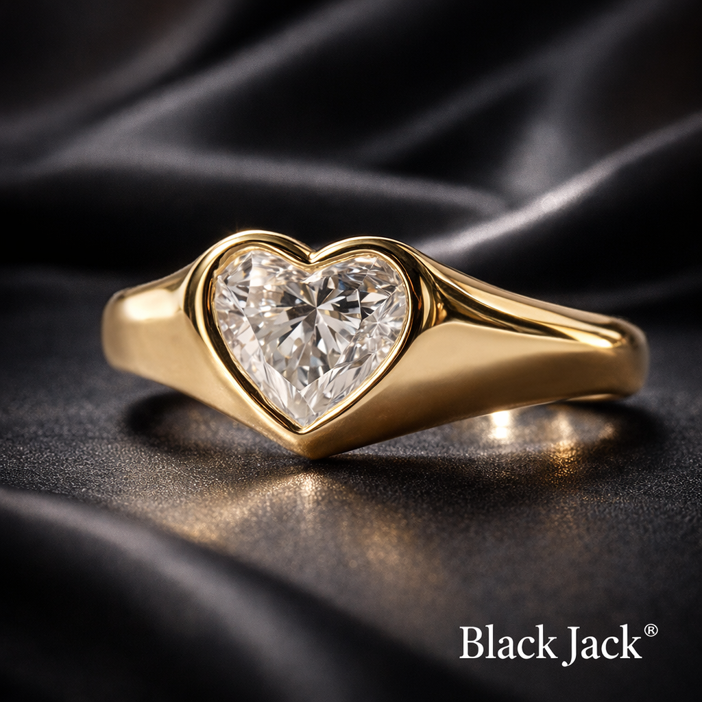 1.50 CT Heart Shape Memory Diamond Ring in 14K Yellow Gold – Ashes to Diamond | Brand Authenticity Certified