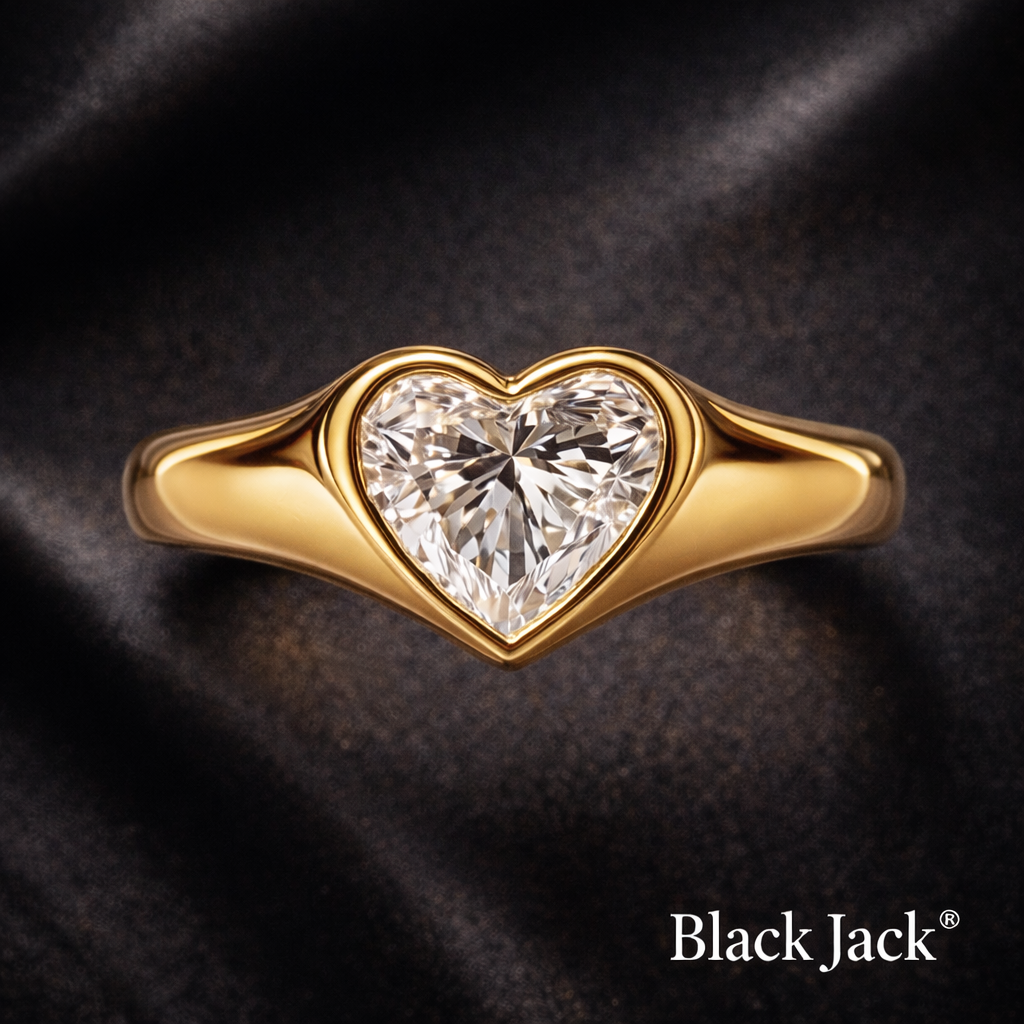 1.50 CT Heart Shape Memory Diamond Ring in 14K Yellow Gold – Ashes to Diamond | Brand Authenticity Certified