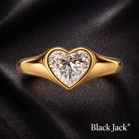 1.50 CT Heart Shape Memory Diamond Ring in 14K Yellow Gold – Ashes to Diamond | Brand Authenticity Certified