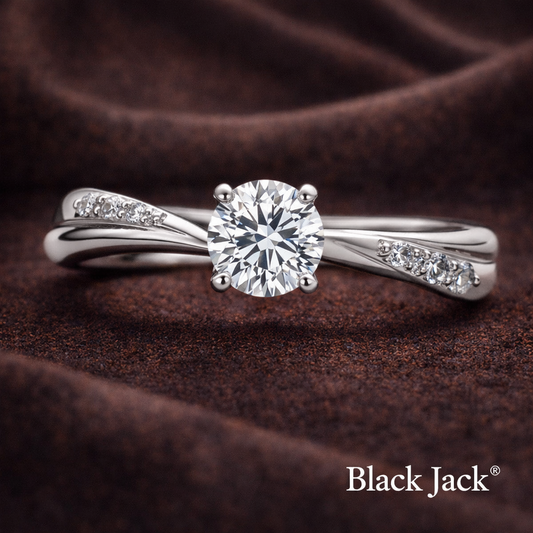 0.56 CT Split Shank Memory Diamond Ring in 14K White Gold |Pet & Human Ashes | Brand Authenticity Certified