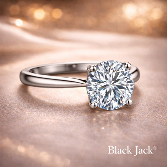 2.00 Ct Lab-Grown Diamond Classic Solitaire Women Engagement Ring in 925 Sterling Silver | Black Jack®