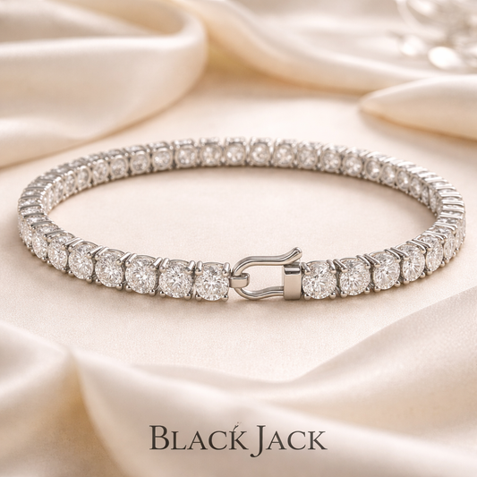 10.75 Carat 3.5mm Round Cut Moissanite Tennis Bracelet in 925 Sterling Silver