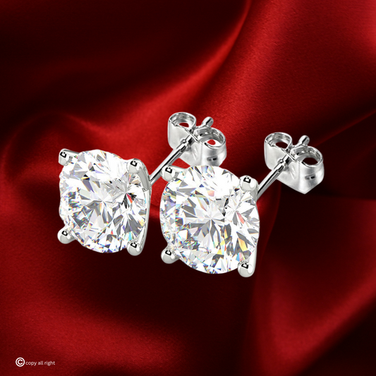 4 Prong 2 Ct. Lab Grown Diamond Studs in 14k White Gold by Black Jack
