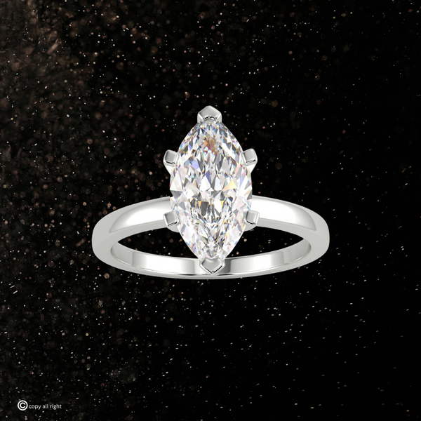 2.20 Ct Round Shape Real Lab Grown Diamond Solitaire With Accents Ring in 14K White Gold
