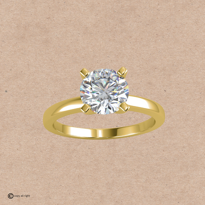 4 Prong Solitaire 1.00ct Real Lab Grown Diamond Engagement ring by BlackJack