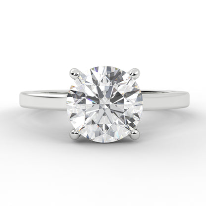 1.50 Carat Lab-Grown Diamond Solitaire Engagement Ring – Round Cut in 14K White Gold