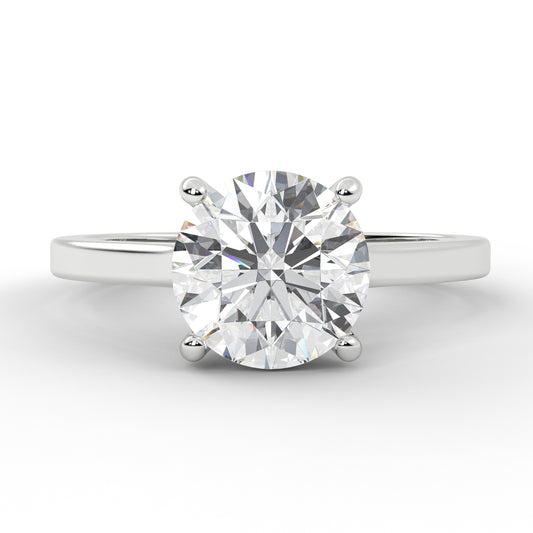1.50 Carat Lab-Grown Diamond Solitaire Engagement Ring – Round Cut in 14K White Gold
