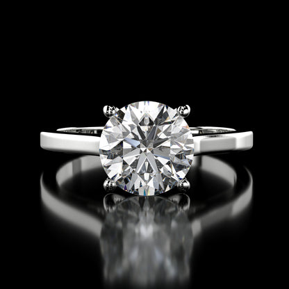 1.50 Carat Lab-Grown Diamond Solitaire Engagement Ring – Round Cut in 14K White Gold