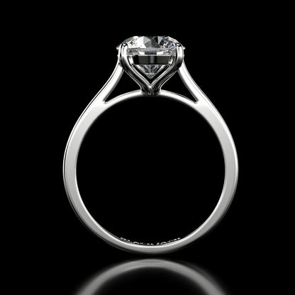 1.50 Carat Lab-Grown Diamond Solitaire Engagement Ring – Round Cut in 14K White Gold