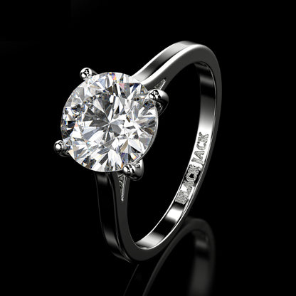 1.50 Carat Lab-Grown Diamond Solitaire Engagement Ring – Round Cut in 14K White Gold