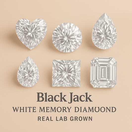 Loose White Lab-Grown Diamond from Ashes or Hair – Memorial Diamond for Pets or Loved Ones | Black Jack Memory