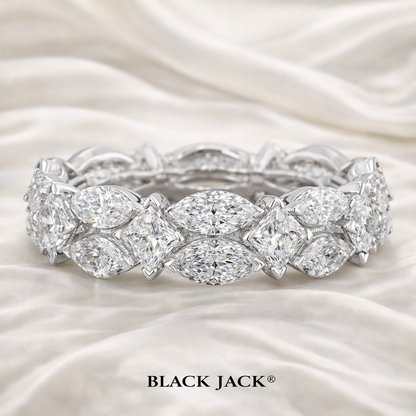 2.00 CT Marquise & Princess Cut Pet or Human Ashes to Diamond Band in 14K White Gold Cut Pet or Human Ashes to Diamond Band in 14K White Gold