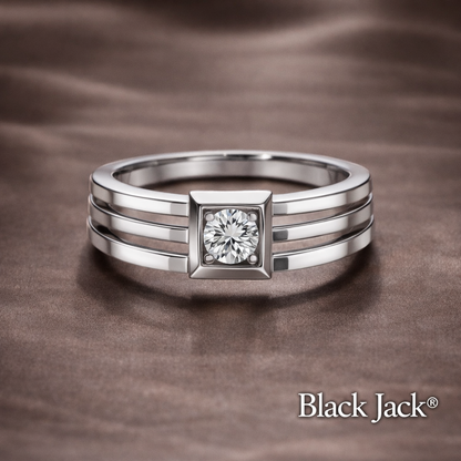 Men’s Wedding Band with 0.20 CT Round Lab Grown Diamond in 14K White Gold | Certified