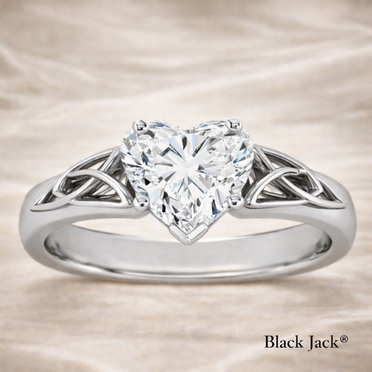 Pet Ashes to Diamond Heart Shape Ring – 1.00 CT Real Lab Grown Memory Diamond in 14K White Gold