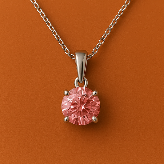 1.00 ct Pink Lab-Grown Diamond Pendant – Made from Hair or Ashes | Human & Pet Memorial Jewelry | Black Jack® USA