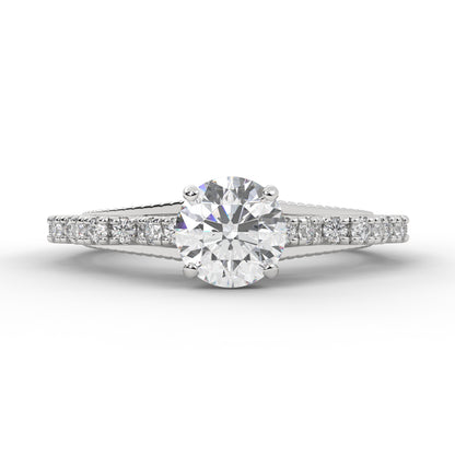 1.80 Carat Lab-Grown Diamond Solitaire Engagement Ring – Round Cut in 14K White Gold