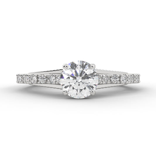 1.80 Carat Lab-Grown Diamond Solitaire Engagement Ring – Round Cut in 14K White Gold