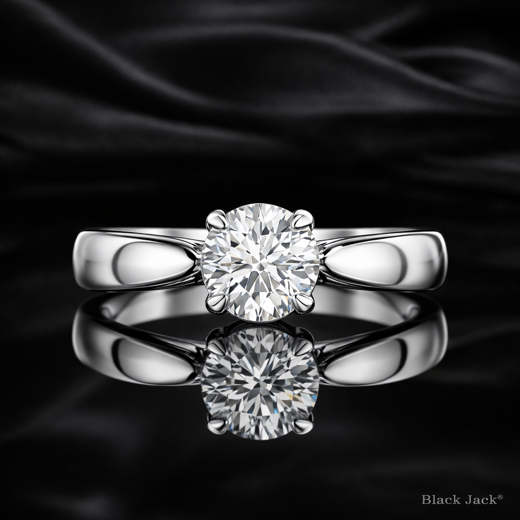 1.00 Carat Lab-Grown Diamond Classic Solitaire Engagement Ring – Round Brilliant in 14K White Gold