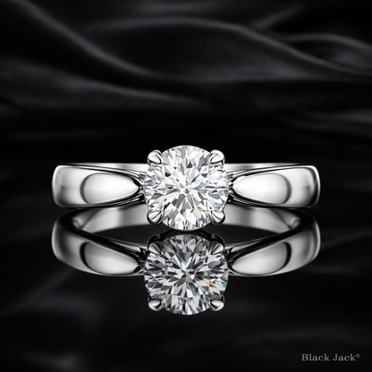 1.00 Carat Lab-Grown Diamond Classic Solitaire Engagement Ring – Round Brilliant in 14K White Gold