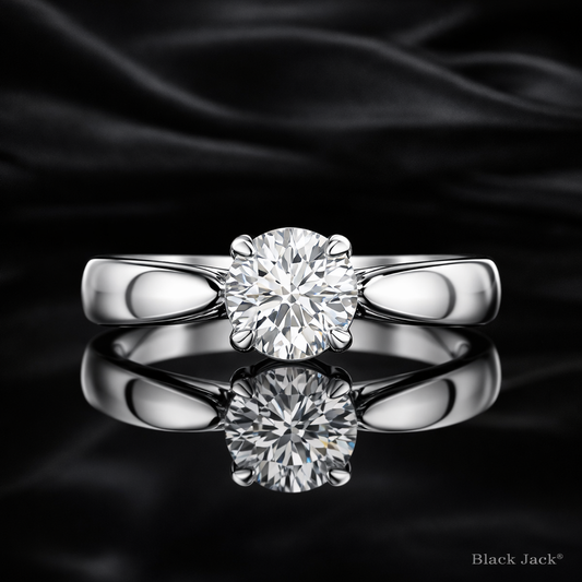 1.00 Carat Lab-Grown Diamond Classic Solitaire Engagement Ring – Round Brilliant in 14K White Gold