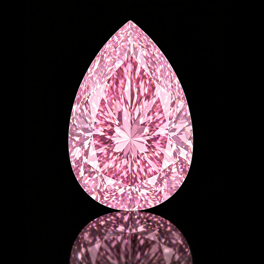 Pear Pink Ashes to Diamond – Tribute Memorial Keepsake Diamond Black Jack 💎