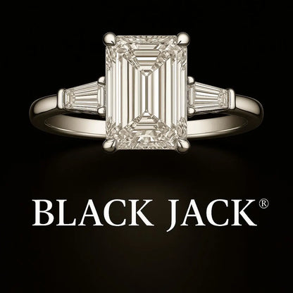 Emerald Cut Memory Diamond Ring – 2.50 CT Human Ashes Diamond with Tapered Baguette Sides