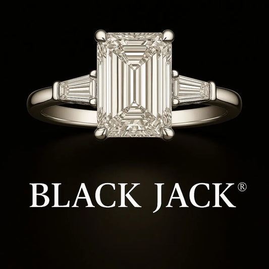 Emerald Cut Memory Diamond Ring – 2.50 CT Human Ashes Diamond with Tapered Baguette Sides