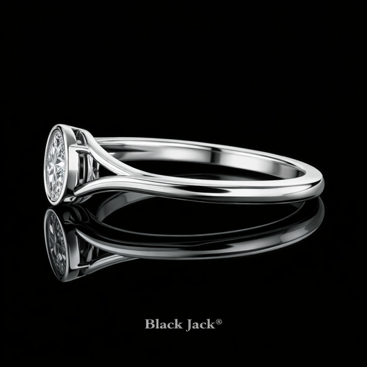 1.00 Carat Lab-Grown Diamond Engagement Ring Oval Cut in 14K White Gold