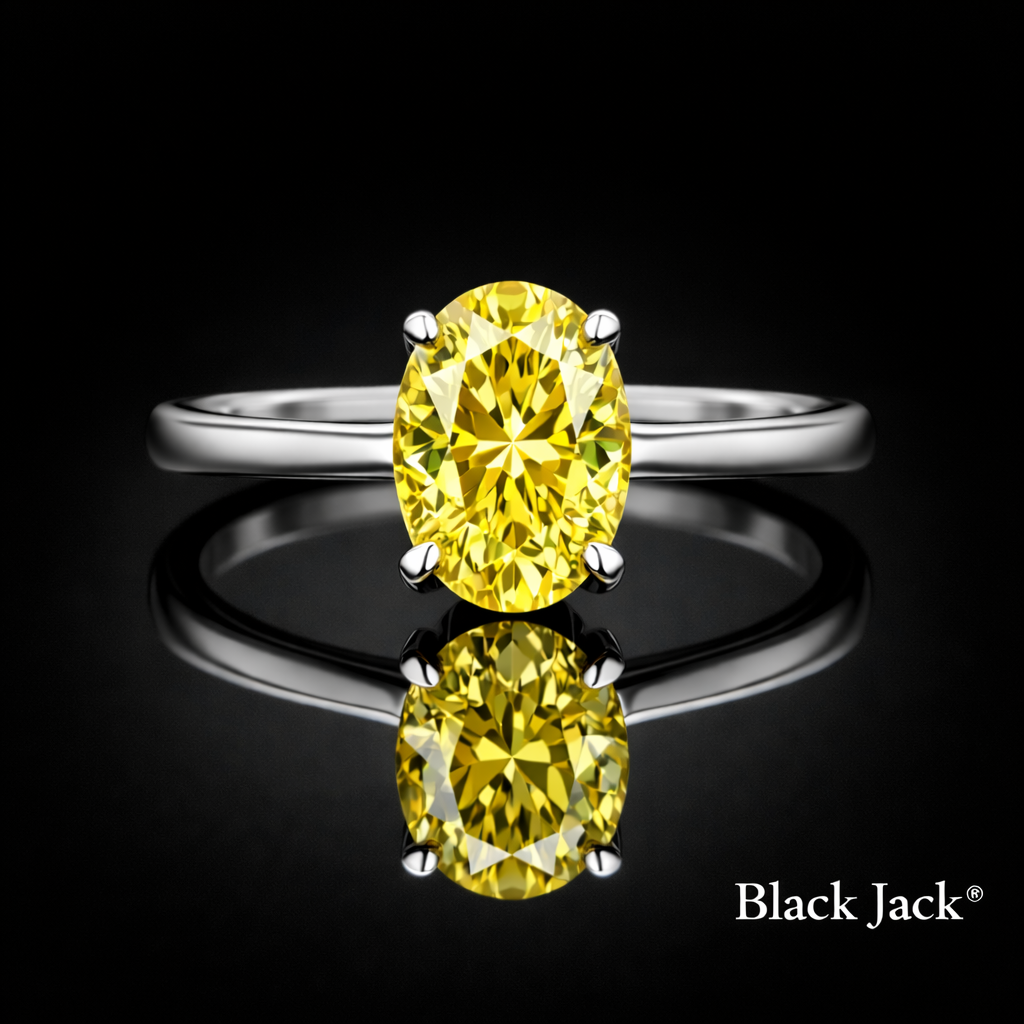 2.00 Carat Lab-Grown Diamond Solitaire Engagement Ring – Oval Cut in 14K White Gold