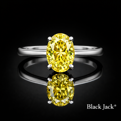 2.00 Carat Lab-Grown Diamond Solitaire Engagement Ring – Oval Cut in 14K White Gold