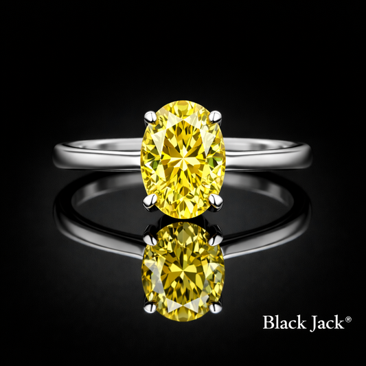 2.00 Carat Lab-Grown Diamond Solitaire Engagement Ring – Oval Cut in 14K White Gold