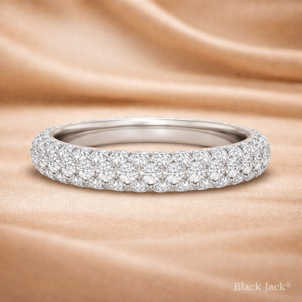 1.20 CT Round Cut Diamond Women’s Engagement Band in 14K Gold | Brand Authenticity Certified