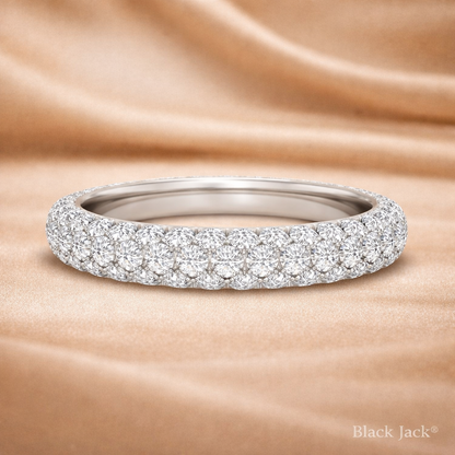 1.20 CT Round Cut Diamond Women’s Engagement Band in 14K Gold | Brand Authenticity Certified