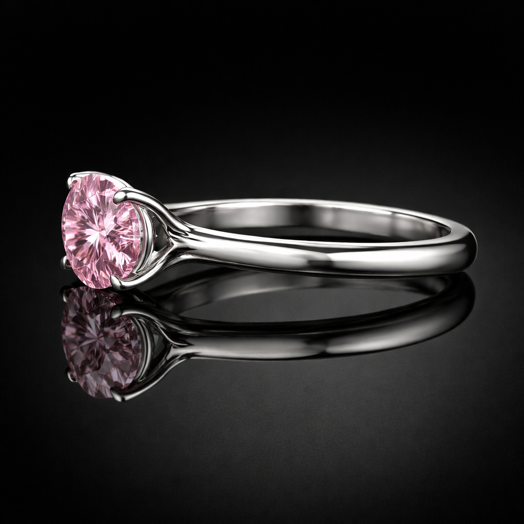 2.00 Carat Lab-Grown Diamond Solitaire Engagement Ring Round Cut in 14K White Gold