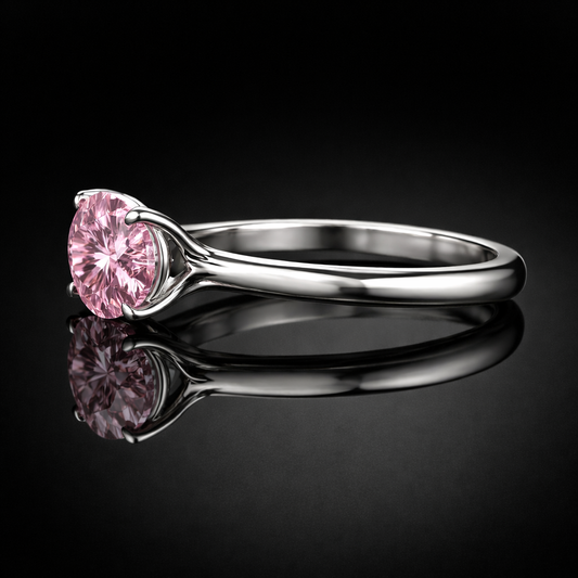 2.00 Carat Lab-Grown Diamond Solitaire Engagement Ring Round Cut in 14K White Gold