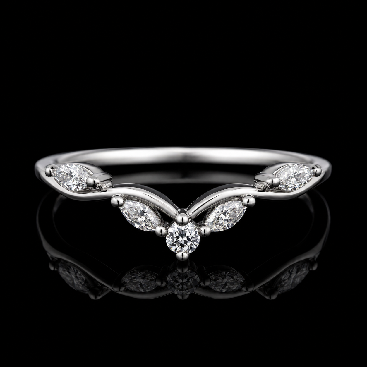 0.50 CT Human Ashes Diamond Ring Leaf Wedding Band Memory Diamond Ring 14K White Gold Black Jack