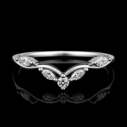 0.50 CT Human Ashes Diamond Ring Leaf Wedding Band Memory Diamond Ring 14K White Gold Black Jack