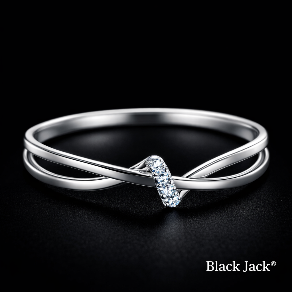 0.15 Carat Round Cut Lab-Grown Diamond Twisted Wedding Band Ring in 925 Sterling Silver