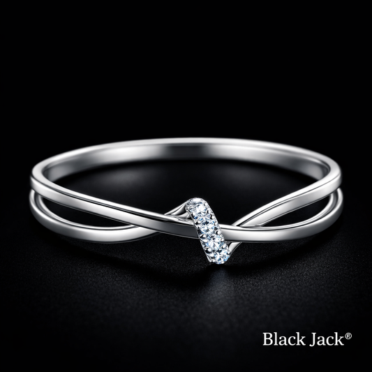0.15 Carat Round Cut Lab-Grown Diamond Twisted Wedding Band Ring in 925 Sterling Silver