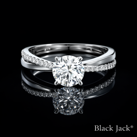 1.30 Carat Lab-Grown Diamond Solitaire Engagement Ring – Round Cut in 14K White Gold