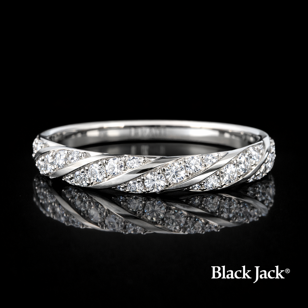 0.50 CT Lab Grown Diamond Twisted Eternity Women’s Wedding Band in White Gold | Brand Authenticity Certified