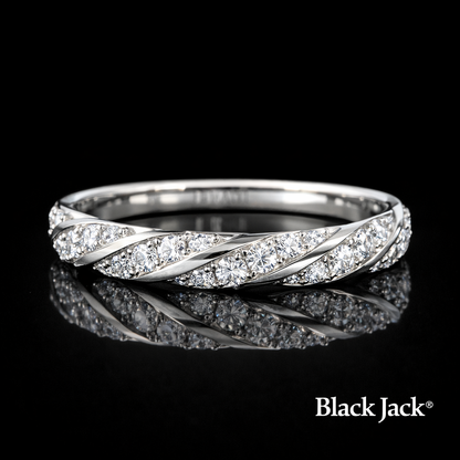 0.50 CT Lab Grown Diamond Twisted Eternity Women’s Wedding Band in White Gold | Brand Authenticity Certified