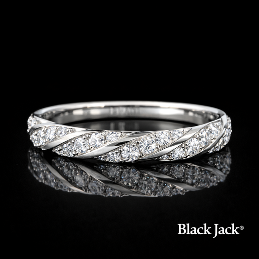 0.50 CT Lab Grown Diamond Twisted Eternity Women’s Wedding Band in White Gold | Brand Authenticity Certified