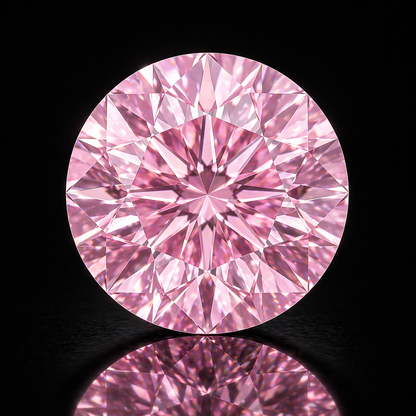 Round Pink Ashes to Diamond – Eternal Memorial Keepsake Diamond Black Jack 💎