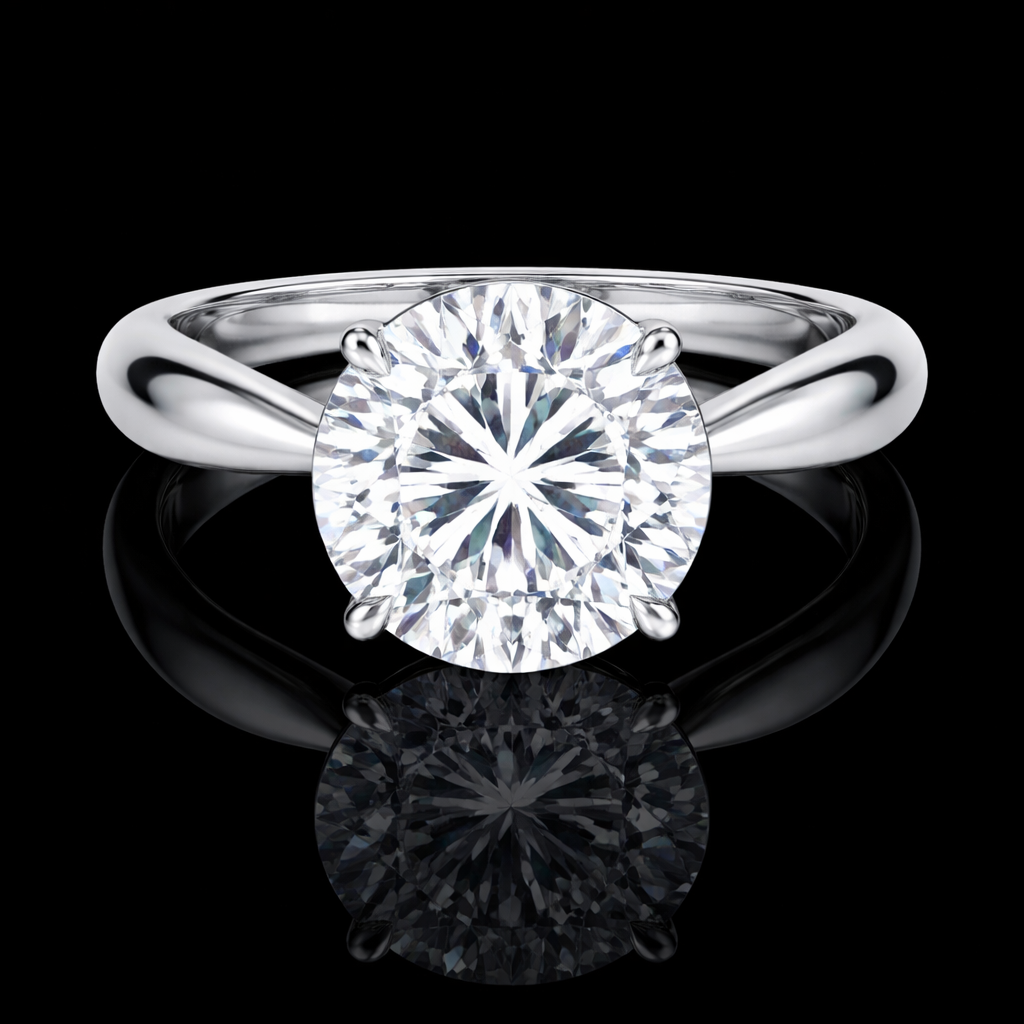 3.00 Ct Round Cut Lab-Grown Diamond Solitaire Engagement Ring in 14K White Gold