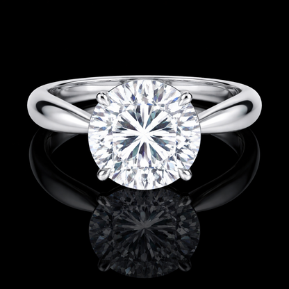 3.00 Ct Round Cut Lab-Grown Diamond Solitaire Engagement Ring in 14K White Gold
